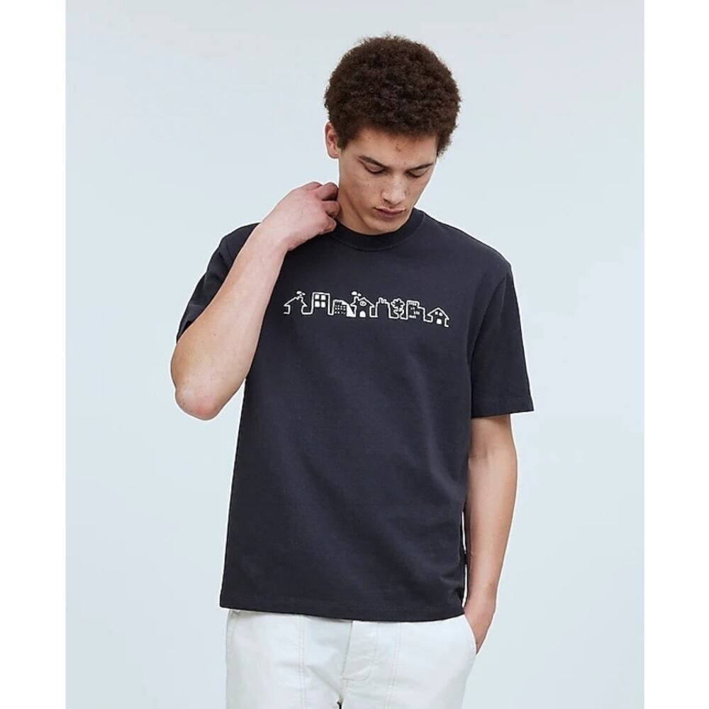 Madewell x Mark Neeley Graphic Tee Men's XS Dark Gray Short Sleeve NWT